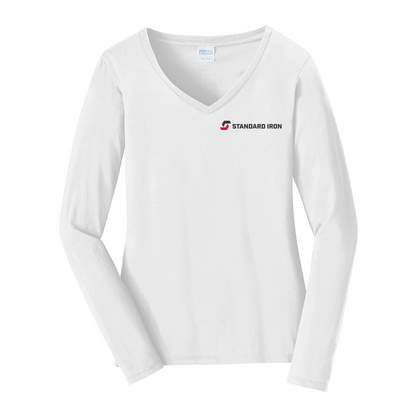 Port & Company Ladies Long Sleeve Fan Favorite V-Neck Tee