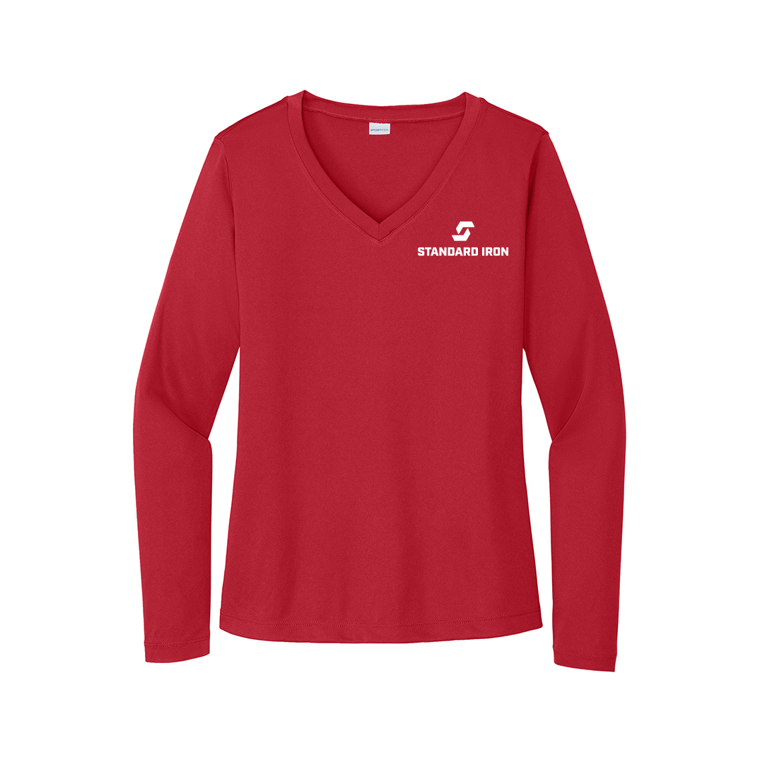 Sport-Tek® Women's Long Sleeve PosiCharge® Competitor™ V-Neck Tee