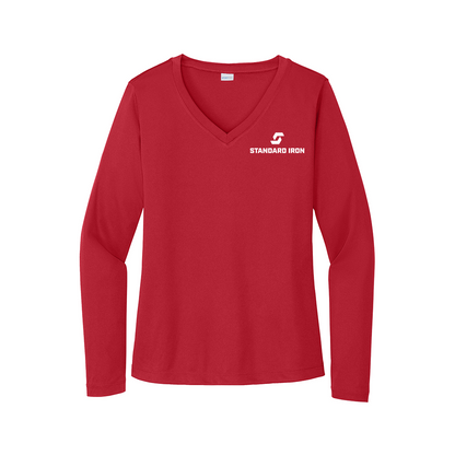Sport-Tek® Women's Long Sleeve PosiCharge® Competitor™ V-Neck Tee