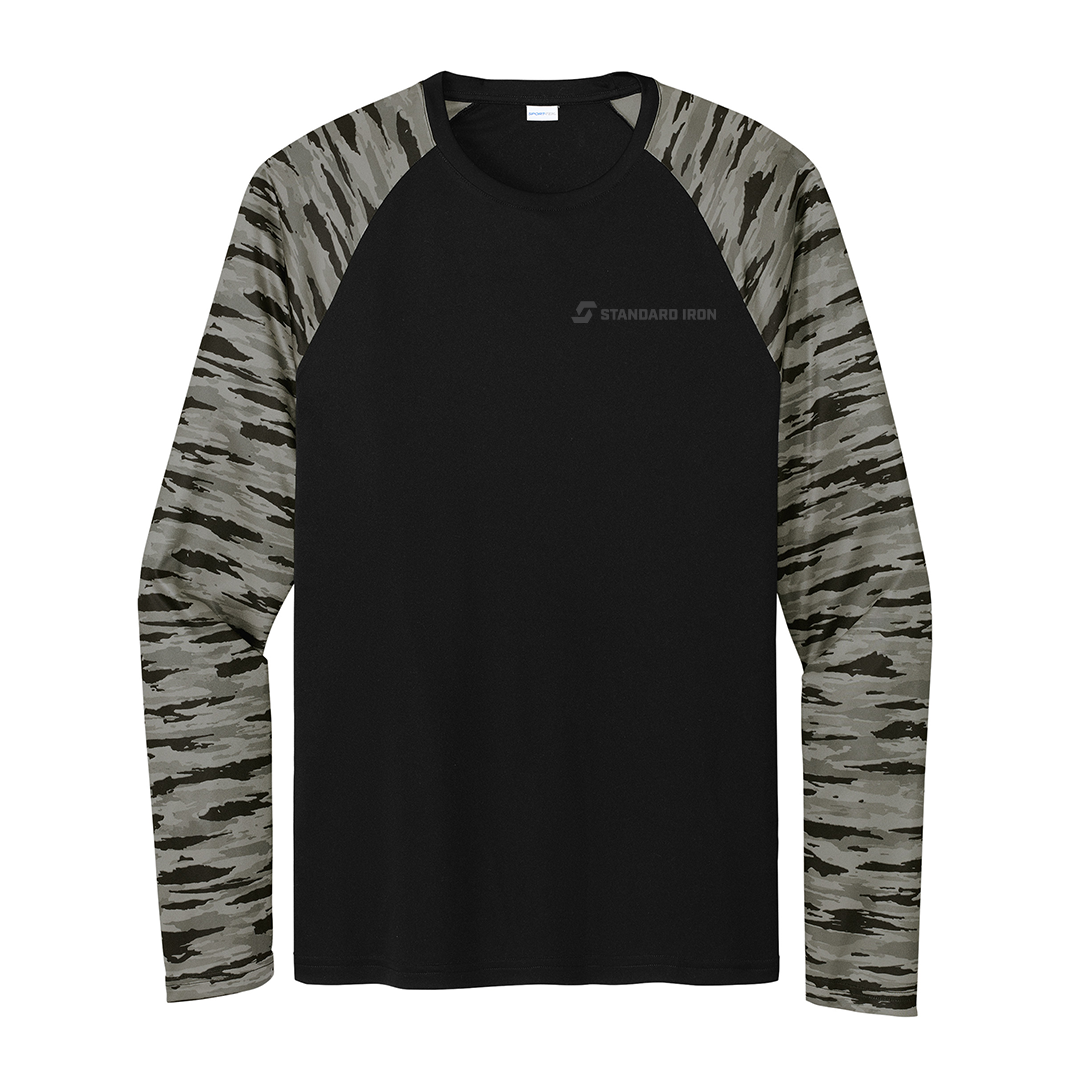 Sport-Tek Drift Camo Colorblock Long Sleeve Tee