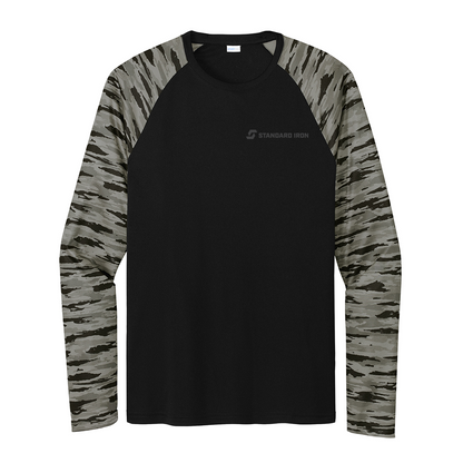 Sport-Tek Drift Camo Colorblock Long Sleeve Tee