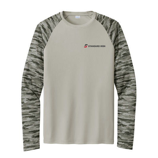 Sport-Tek Drift Camo Colorblock Long Sleeve Tee